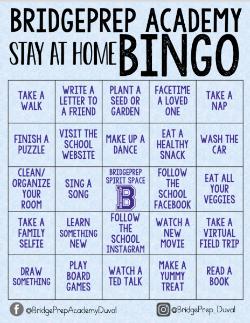 Stay At Home Bingo